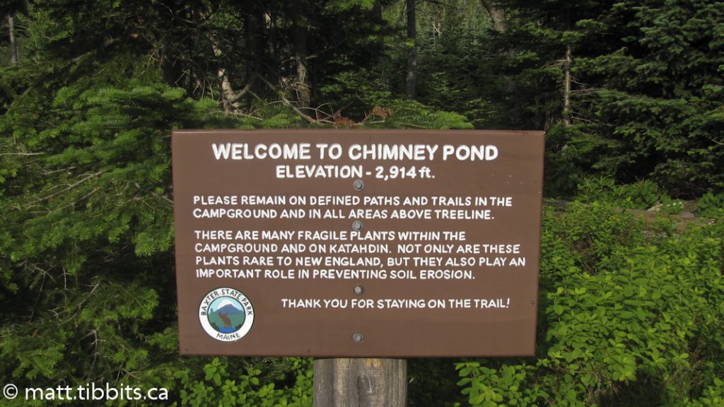 Chimney Pond campground