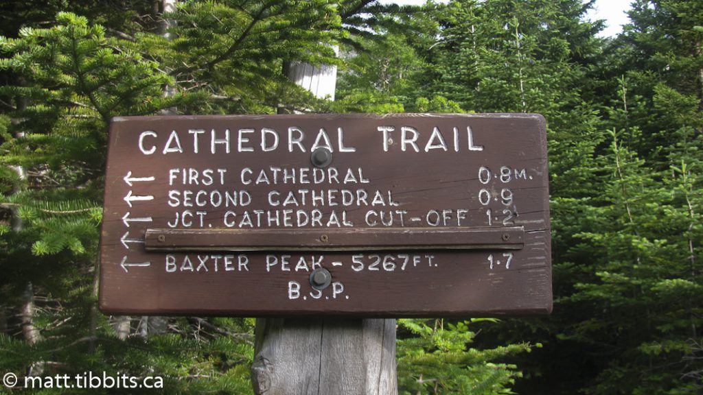 Beginning of the Cathedral Trail