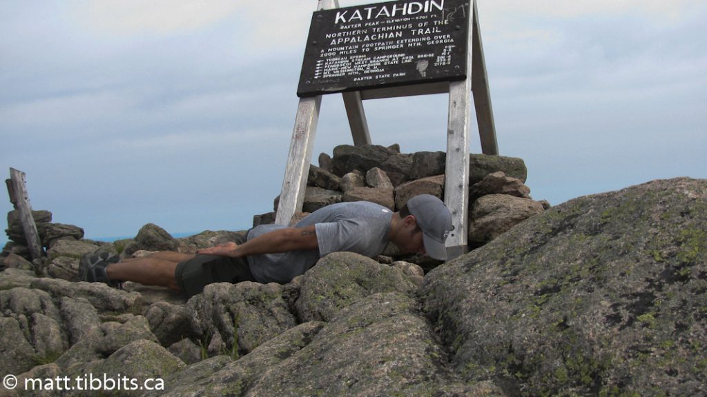 Planking the summit of Katahdin!