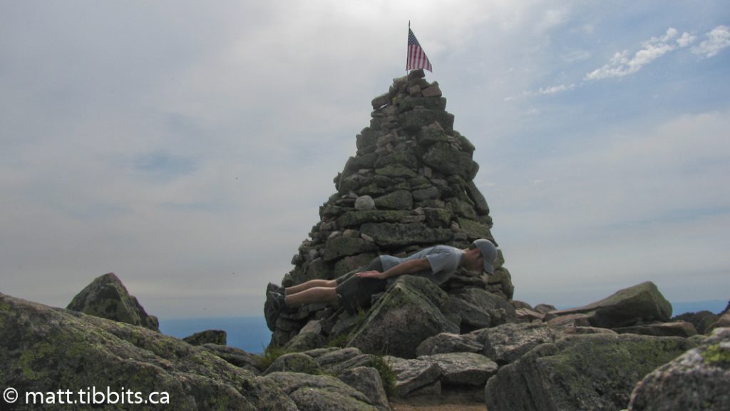 Some more planking. I was the first to summit that morning and amused myself this way for about a half hour.