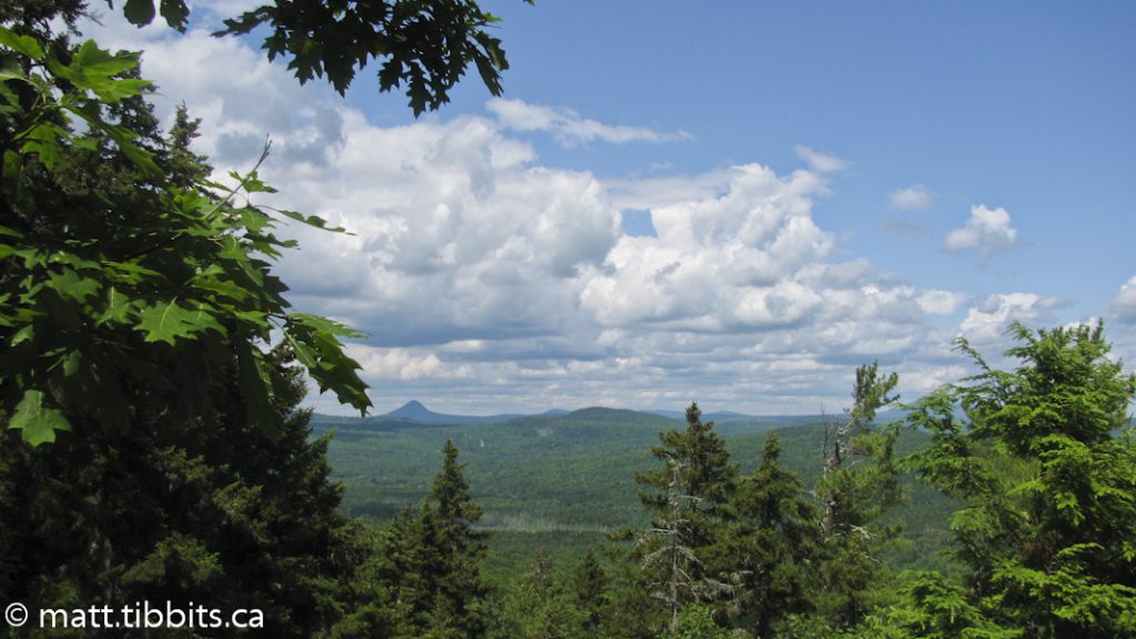 First view of the East Branch of the Penobscot and northeastern Maine from Deasey Mtn.