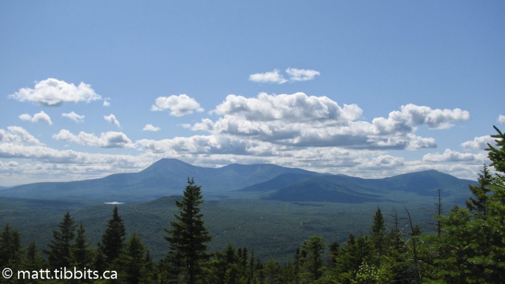 Mid-afternoon view of Mt. Katahdin from Deasey Mtn.