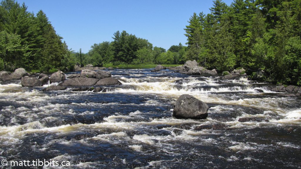 Haskell Rock Pitch rapids on the East Branch of the Penobscot.