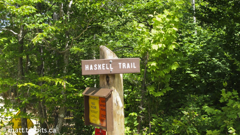 Haskell Trail Sign