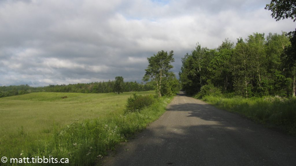 London Lane leading to the Bangor Aroostoock Trail from Rt. 1 in Houlton, ME.