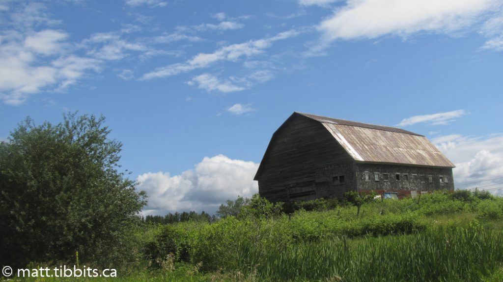 Old barn along the way. Lots of farms to either side of the trail between Houlton and Mars Hill.